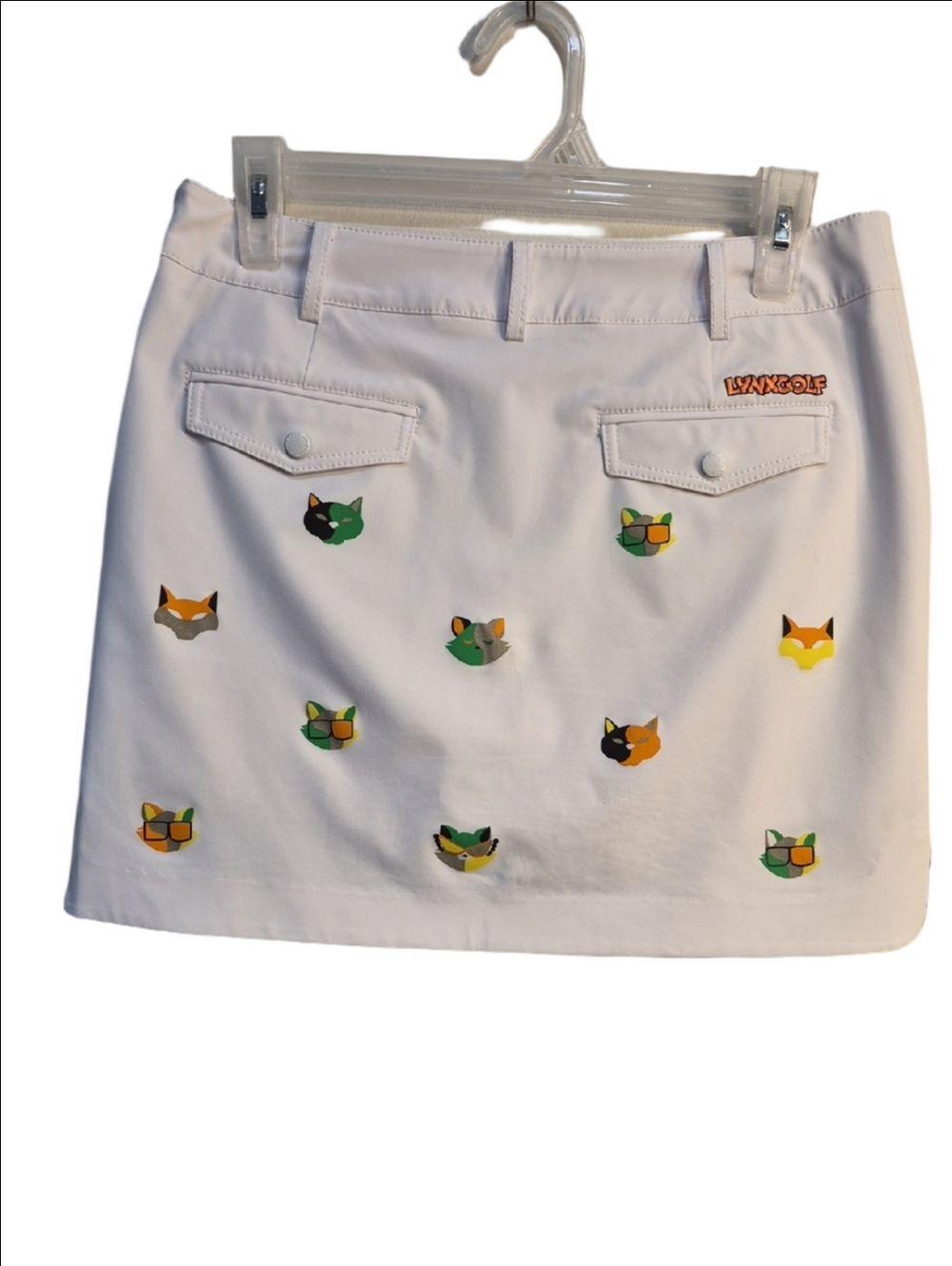 White Cat Pattern Golf Skort